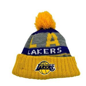 LA Lakers Hardwood Classics Winter Beanie Pom Pom